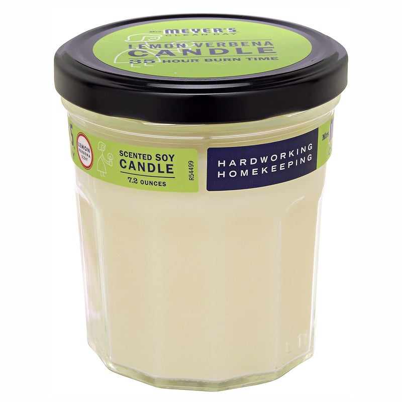 Mrs. Meyer's Clean Day Scented Soy Candle, Lemon Verbena Scent, 7.2 ounce candle (Pack of 2) - Image 3